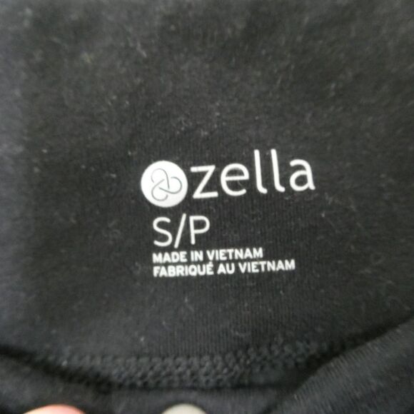 Zella Crop Leggings Black Mesh Panels Small Yoga Athletic Workout Activewear - Picture 4 of 6